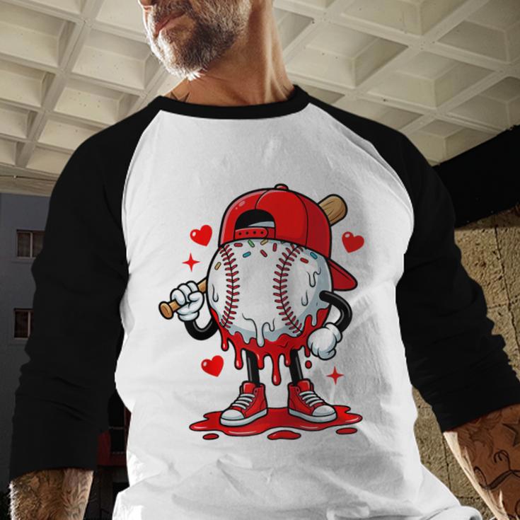 Baseball Drip Icecream Apparel Youth Boy Valentine Raglan Baseball Tee Baseball Raglan Shirt