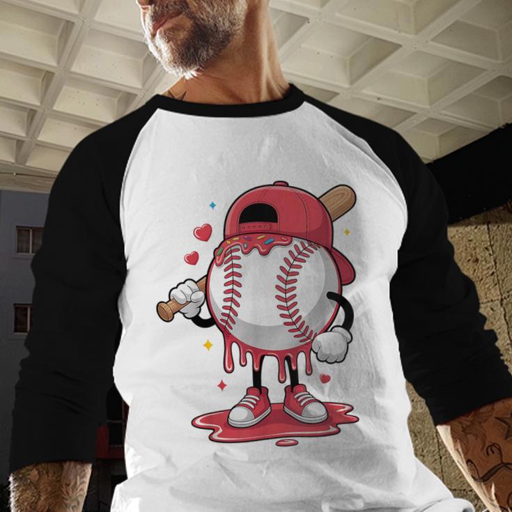 Baseball Drip Icecream Boy Kids Valentine Baseball Raglan Shirt Baseball Drip Icecream Boy Kids Valentine Baseball Raglan Shirt
