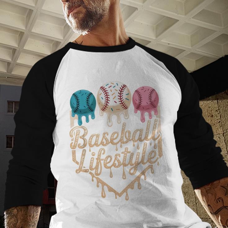 Baseball Drip Icecream Baseball Raglan Shirt Baseball Drip Icecream Baseball Raglan Shirt