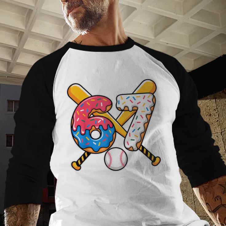 Baseball Drip Number 67 Player 67th Birthday Meme Baseball Raglan Shirt
