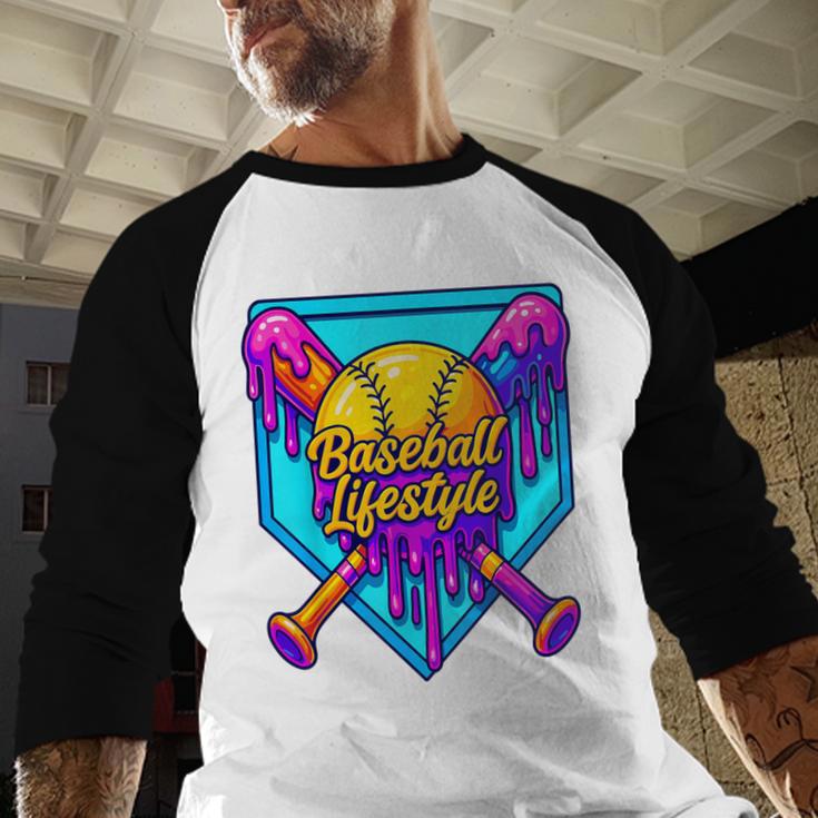 Baseball Drip Outfit Boys Ice Cream Drip Baseball Lifestyle Baseball Raglan Shirt