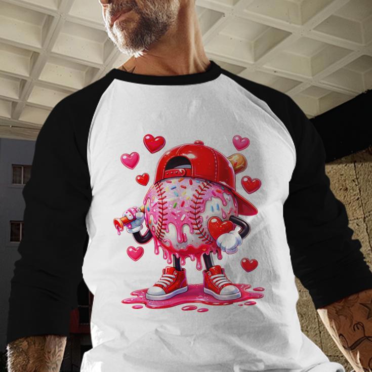 Baseball Drip Valentine Sports Vday Ice Cream Drip Heart Baseball Raglan Shirt Baseball Drip Valentine Sports Vday Ice Cream Drip Heart Baseball Raglan Shirt