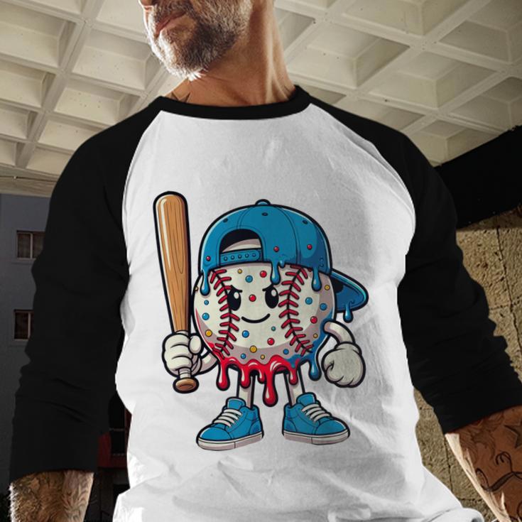 Baseball Drippy Style Apparel For Boys Youth Cool Baseball Baseball Raglan Shirt
