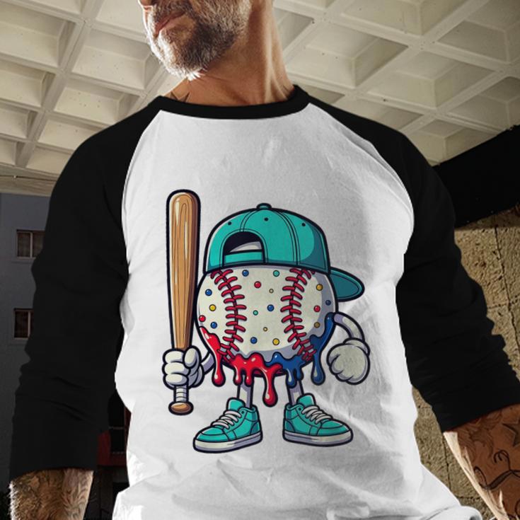 Baseball Drippy Style Apparel For Boys Youth Drip Baseball Baseball Raglan Shirt