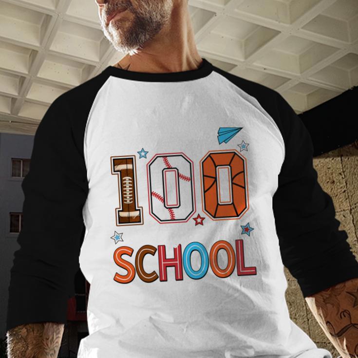 Baseball Football Basketball I Survived 100 Days Of School Baseball Raglan Shirt Baseball Football Basketball I Survived 100 Days Of School Baseball Raglan Shirt