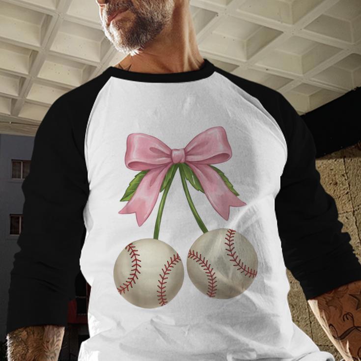 Baseball Girls Women Coquette Pink Bow Baseball Baseball Raglan Shirt Baseball Girls Women Coquette Pink Bow Baseball Baseball Raglan Shirt