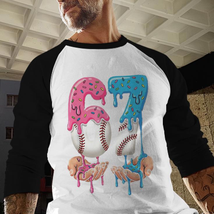 Baseball Ice Cream Drip 67 Hands Six Seven Boys Baseball Raglan Shirt Baseball Ice Cream Drip 67 Hands Six Seven Boys Baseball Raglan Shirt