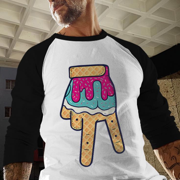 Baseball Ice Cream Drip Home Plate Glove Respect Drip 2 Side Baseball Raglan Shirt Baseball Ice Cream Drip Home Plate Glove Respect Drip 2 Side Baseball Raglan Shirt