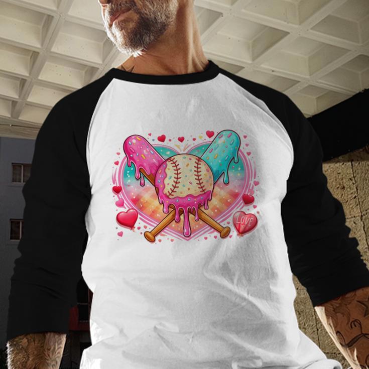 Baseball Ice Cream Drip Style Melt Ice Cream Youth Boys Baseball Raglan Shirt Baseball Ice Cream Drip Style Melt Ice Cream Youth Boys Baseball Raglan Shirt