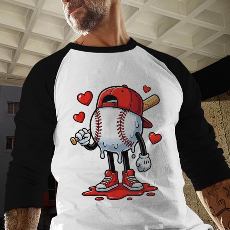 Baseball Ice Cream Drip Valentines Day Sports For Kids Boys Baseball Raglan Shirt Baseball Ice Cream Drip Valentines Day Sports For Kids Boys Baseball Raglan Shirt