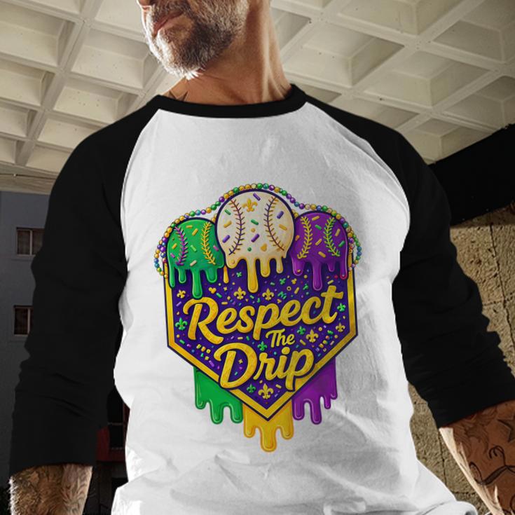 Baseball Ice Cream Respect The Drip Mardi Gras Carnival Boys Baseball Raglan Shirt Baseball Ice Cream Respect The Drip Mardi Gras Carnival Boys Baseball Raglan Shirt