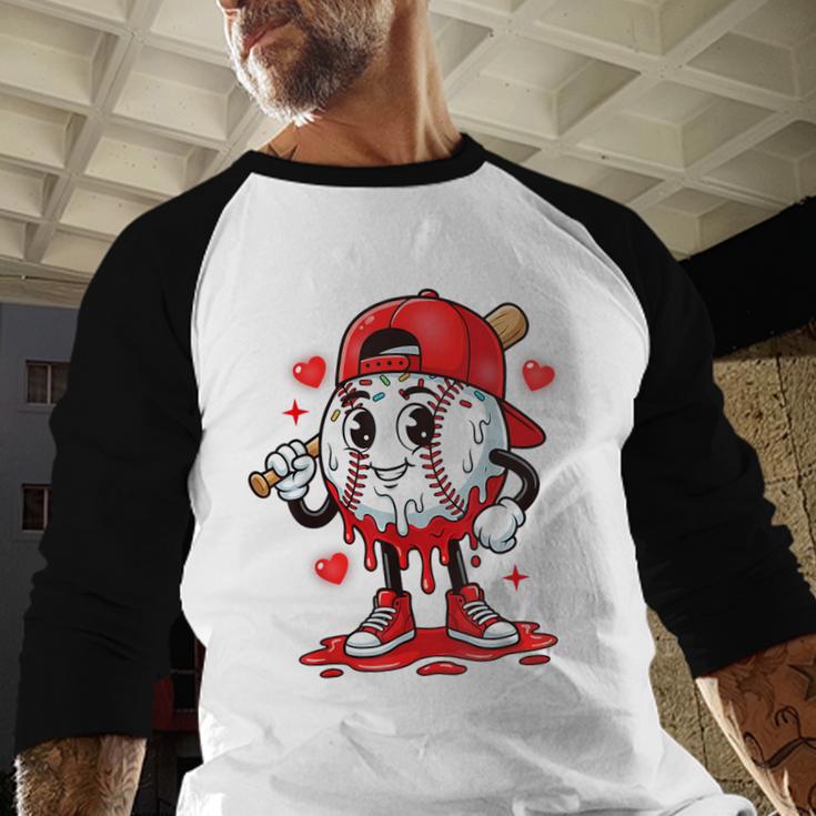 Baseball Ice Cream Valentine Dripping Game Day Men Boys Kids Baseball Raglan Shirt Baseball Ice Cream Valentine Dripping Game Day Men Boys Kids Baseball Raglan Shirt