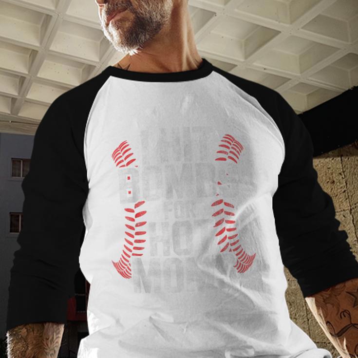 Baseball Joke Tee I Hit Bombs For Hot Moms Player Pitcher Baseball Raglan Shirt