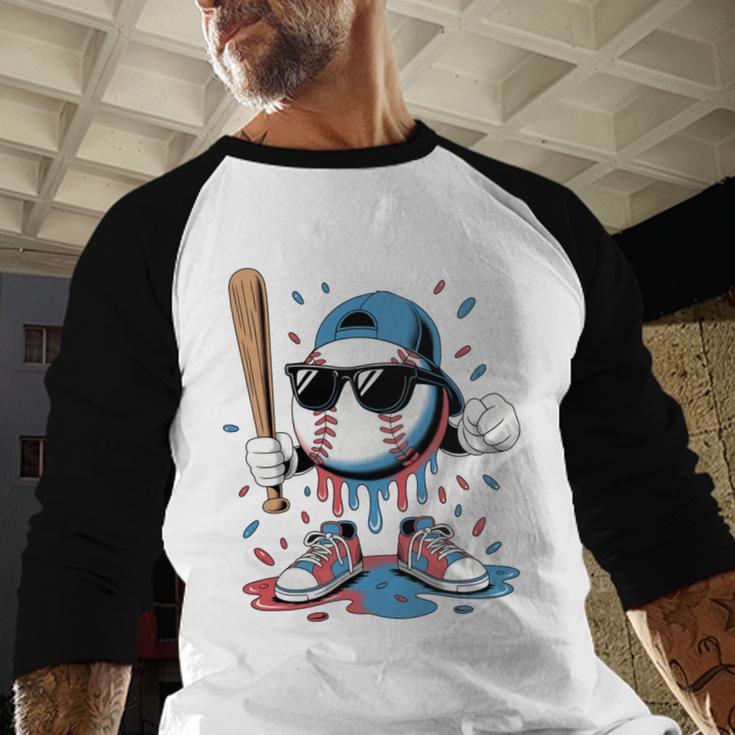 Baseball Lifestyle Apparel Youth Baseball Ice Cream Drip Baseball Raglan Shirt Baseball Lifestyle Apparel Youth Baseball Ice Cream Drip Baseball Raglan Shirt