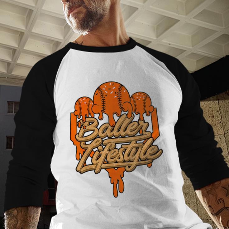 Baseball Lifestyle Home Plate Orange Ice Cream Drip Men Boys Baseball Raglan Shirt Baseball Lifestyle Home Plate Orange Ice Cream Drip Men Boys Baseball Raglan Shirt