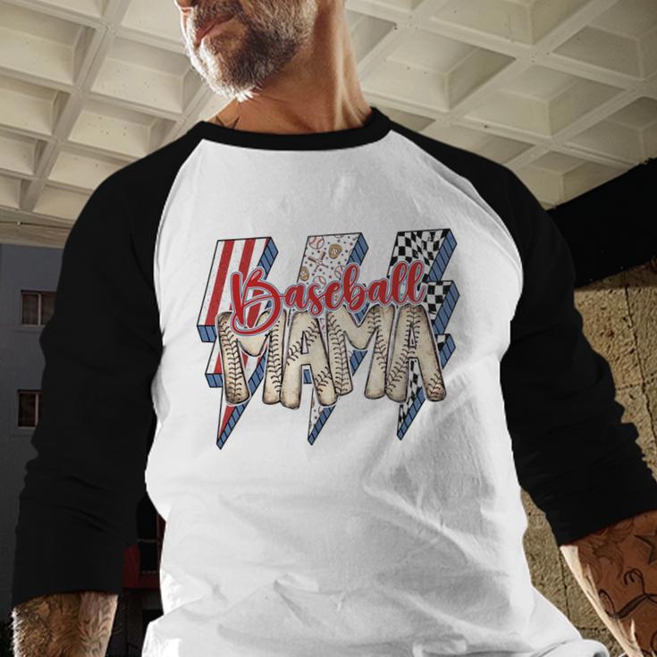 Baseball Mama Lightning Bolt Checkered Varsity Mother's Day Baseball Raglan Shirt Baseball Mama Lightning Bolt Checkered Varsity Mother's Day Baseball Raglan Shirt