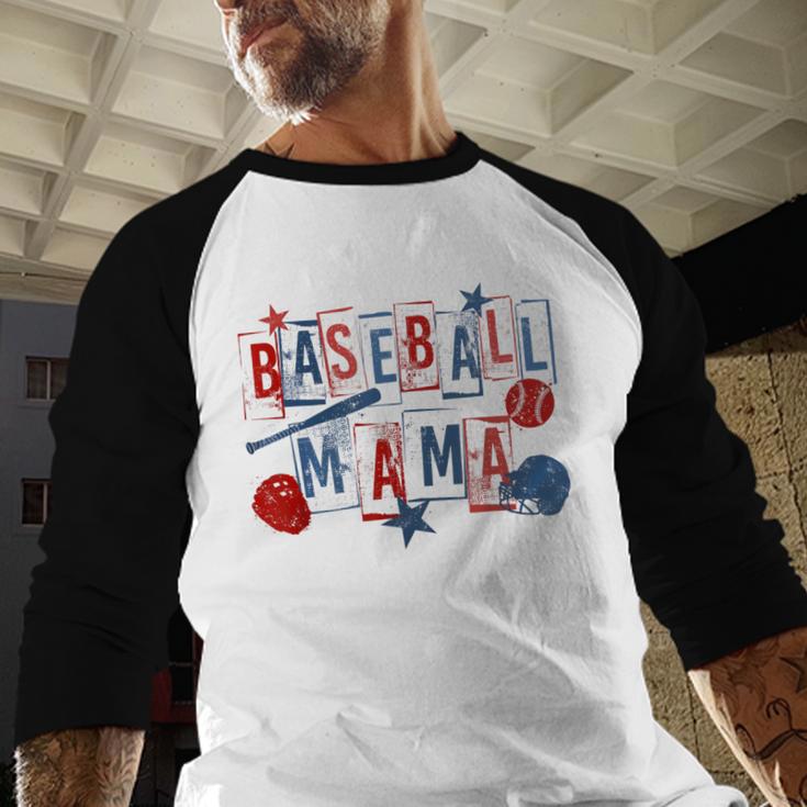 Baseball Mama Mom Mother Vintage Game Day Baseball Raglan Shirt