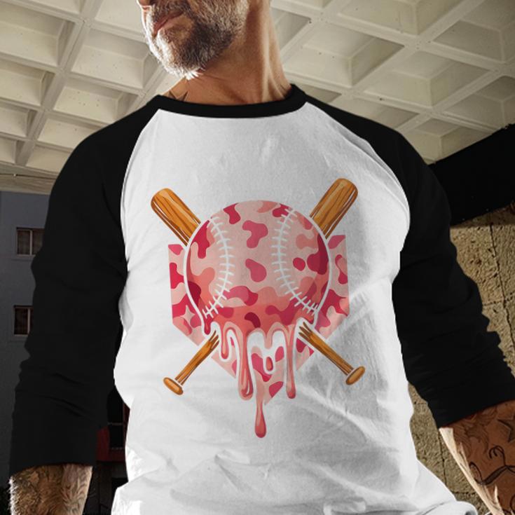 Baseball Pink Camo Ice Cream Youth Boys Girls Baseball Raglan Shirt Baseball Pink Camo Ice Cream Youth Boys Girls Baseball Raglan Shirt