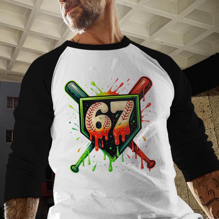 Baseball Six Seven 67 Meme Ice Cream Drip Xmas Men Women Baseball Raglan Shirt Baseball Six Seven 67 Meme Ice Cream Drip Xmas Men Women Baseball Raglan Shirt