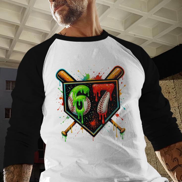 Baseball Six Seven 67 Meme Ice Cream Drip Xmas Women Men Baseball Raglan Shirt Baseball Six Seven 67 Meme Ice Cream Drip Xmas Women Men Baseball Raglan Shirt