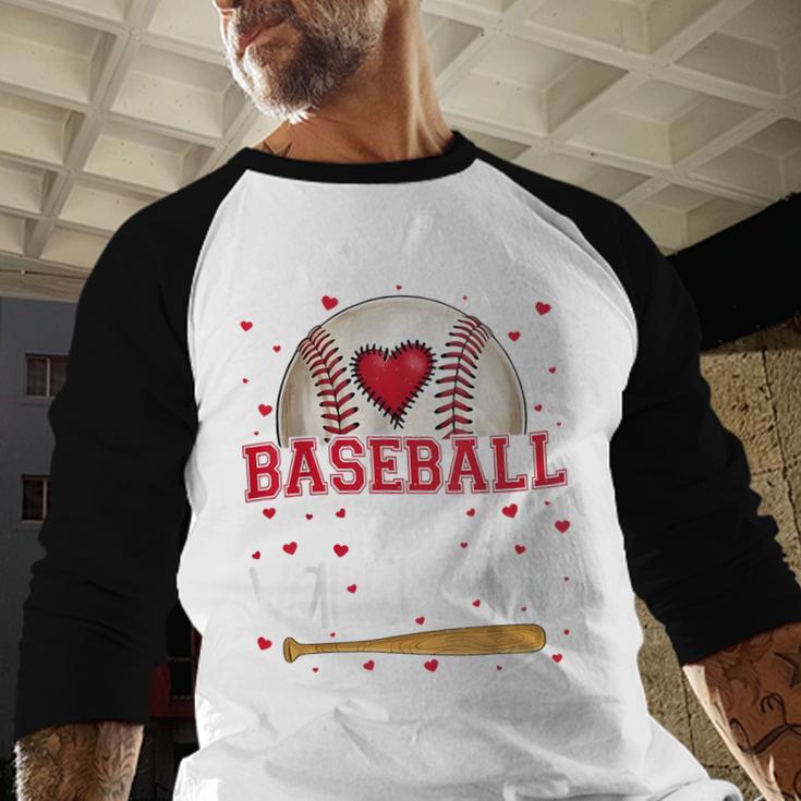 Baseball Is My Valentine Valentines Day Men Boys Kids Teen Baseball Raglan Shirt