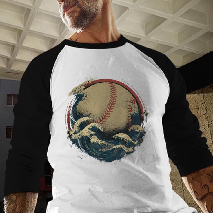 Baseball Waves Ocean Sports Baseball Fans Baseball Raglan Shirt Baseball Waves Ocean Sports Baseball Fans Baseball Raglan Shirt