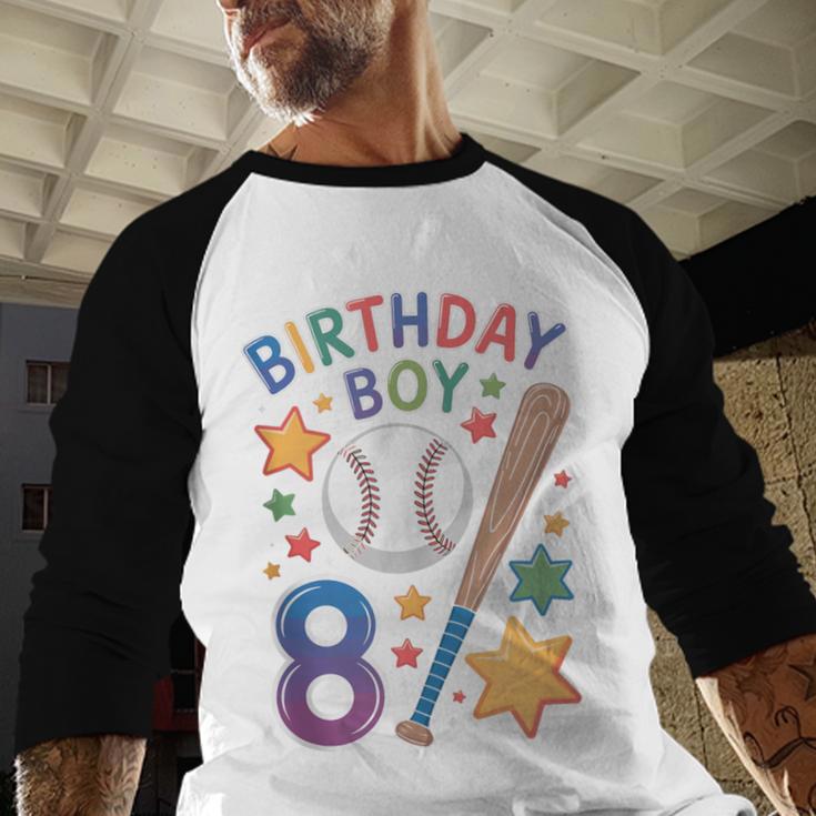 Birthday Boy 8th Birthday Baseball Baseball Raglan Shirt Birthday Boy 8th Birthday Baseball Baseball Raglan Shirt