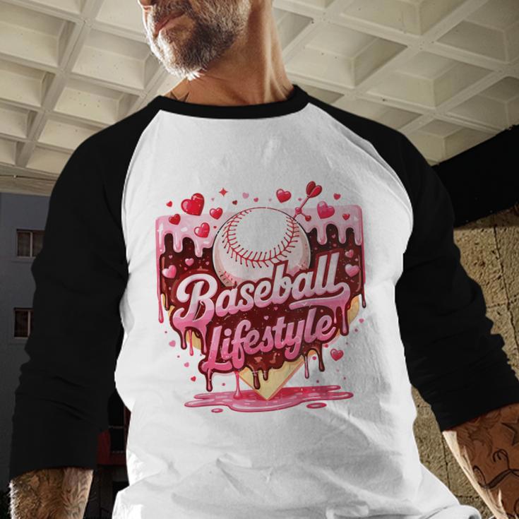 Boys Valentine Baseball Lifestyle Home Plate Ice-Cream Drip Baseball Raglan Shirt Boys Valentine Baseball Lifestyle Home Plate Ice-Cream Drip Baseball Raglan Shirt
