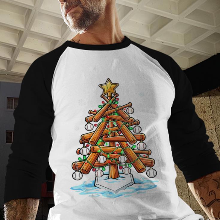 Christmas Baseball Tree Lights Xmas Baseball Raglan Shirt Christmas Baseball Tree Lights Xmas Baseball Raglan Shirt