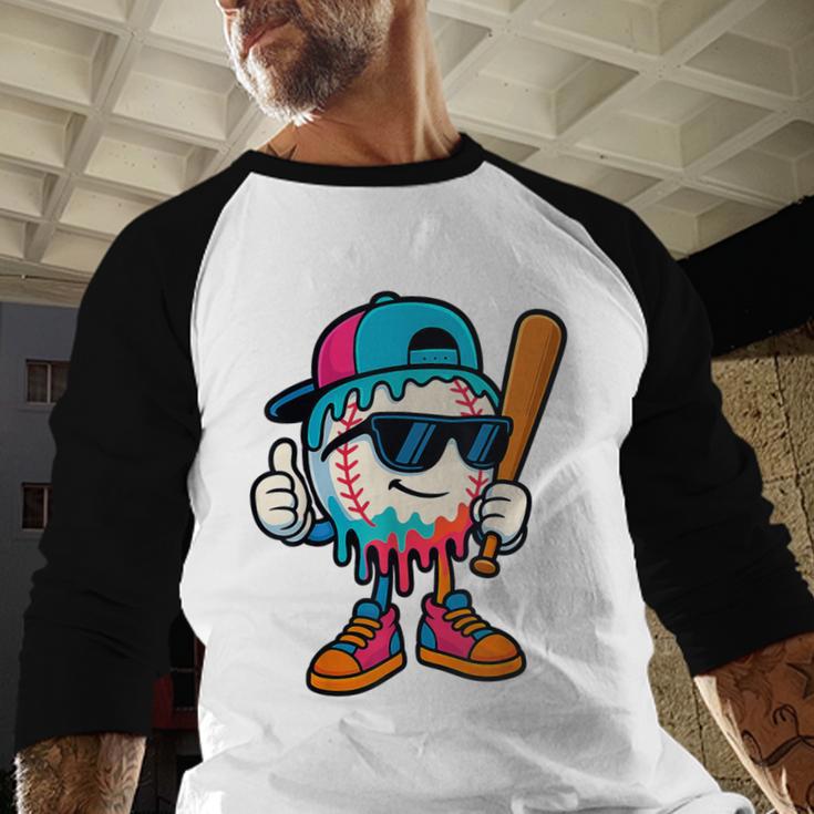 Cool Baseball Drip For Boys Ice Cream Drip Baseball Kids Baseball Raglan Shirt Cool Baseball Drip For Boys Ice Cream Drip Baseball Kids Baseball Raglan Shirt