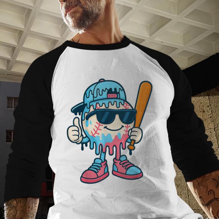 Cool Ice Cream Drip Baseball Drip For Boys Sports Kids Baseball Raglan Shirt Cool Ice Cream Drip Baseball Drip For Boys Sports Kids Baseball Raglan Shirt