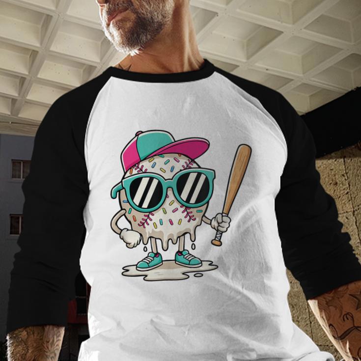 Dripping Baseball Baseball Lover Player Baseballer Baseball Raglan Shirt