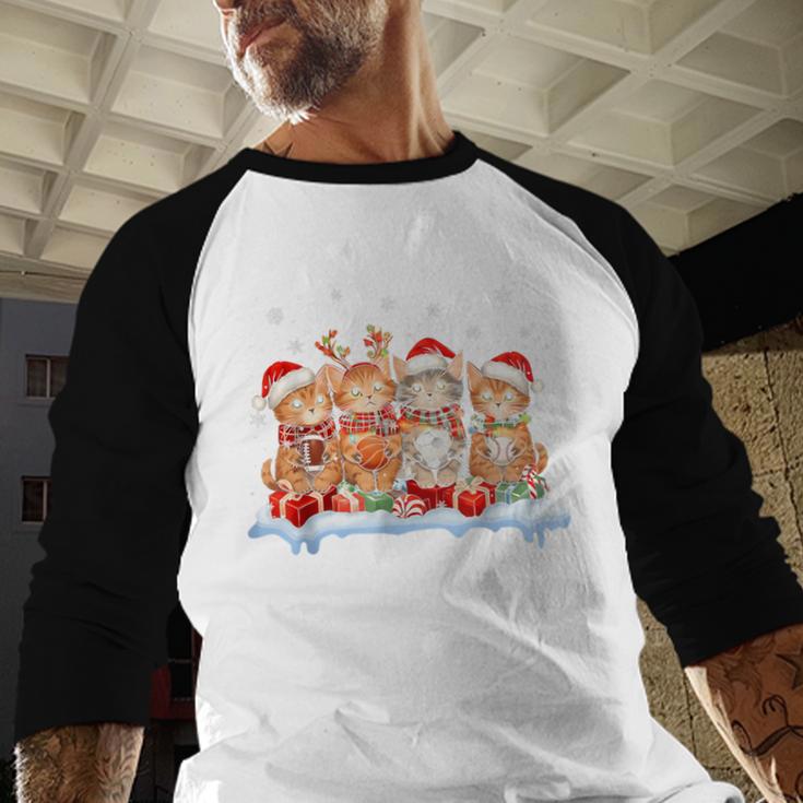 Football Baseball Basketball Player Sport Christmas Baseball Raglan Shirt