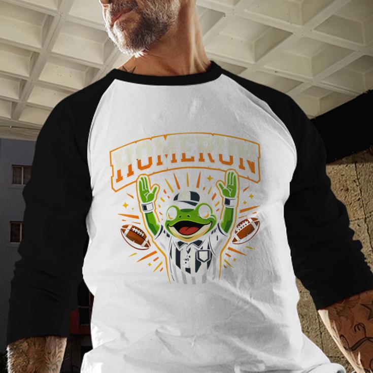 Football Referee Touchdown Baseball Homerun Frog Baseball Raglan Shirt