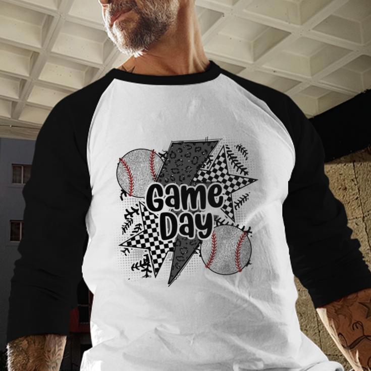 Game Day Baseball Retro Checkered Baseball Baseball Raglan Shirt Game Day Baseball Retro Checkered Baseball Baseball Raglan Shirt