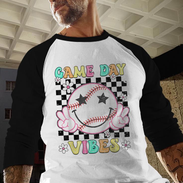 Game Day Vibes Softball Baseball Groovy Game Day Girls Women Baseball Raglan Shirt Game Day Vibes Softball Baseball Groovy Game Day Girls Women Baseball Raglan Shirt