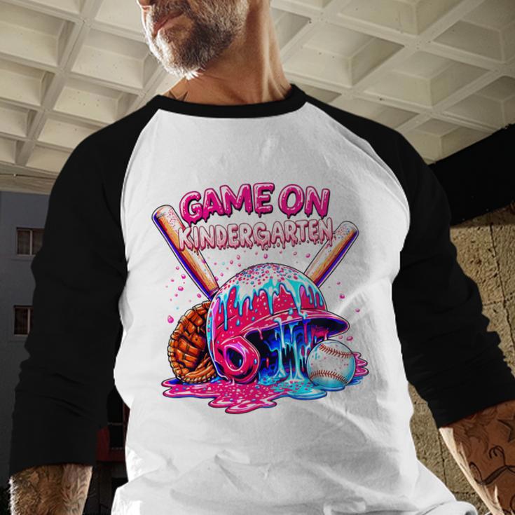 Game Kindergarten Baseball Ice Cream Drip On Back To School Baseball Raglan Shirt Game Kindergarten Baseball Ice Cream Drip On Back To School Baseball Raglan Shirt