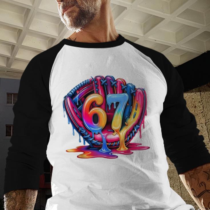 Gen Alpha Slang Ice Cream Drip Six Seven 67 Baseball Catcher Baseball Raglan Shirt Gen Alpha Slang Ice Cream Drip Six Seven 67 Baseball Catcher Baseball Raglan Shirt