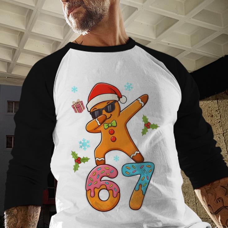 Gingerbread Six Seven 67 Ice Cream Drip Baseball Baseball Raglan Shirt