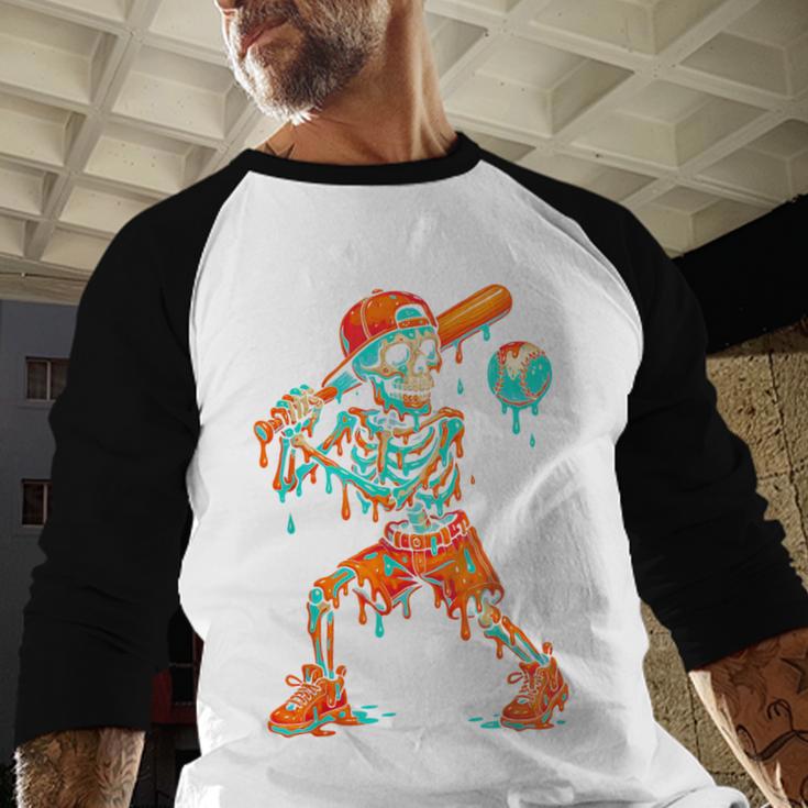 Halloween Baseball Skeleton Ice Cream Drip Baseball Boys Kid Baseball Raglan Shirt Halloween Baseball Skeleton Ice Cream Drip Baseball Boys Kid Baseball Raglan Shirt