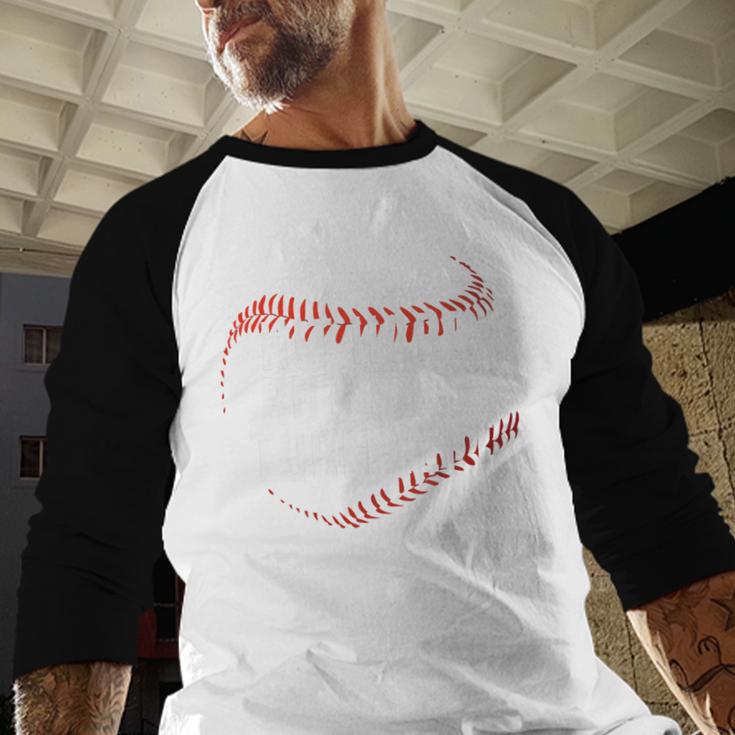 Hit Hard Run Fast Turn Left Baseball Player & Fan Premium Tri-Blend Baseball Raglan Shirt