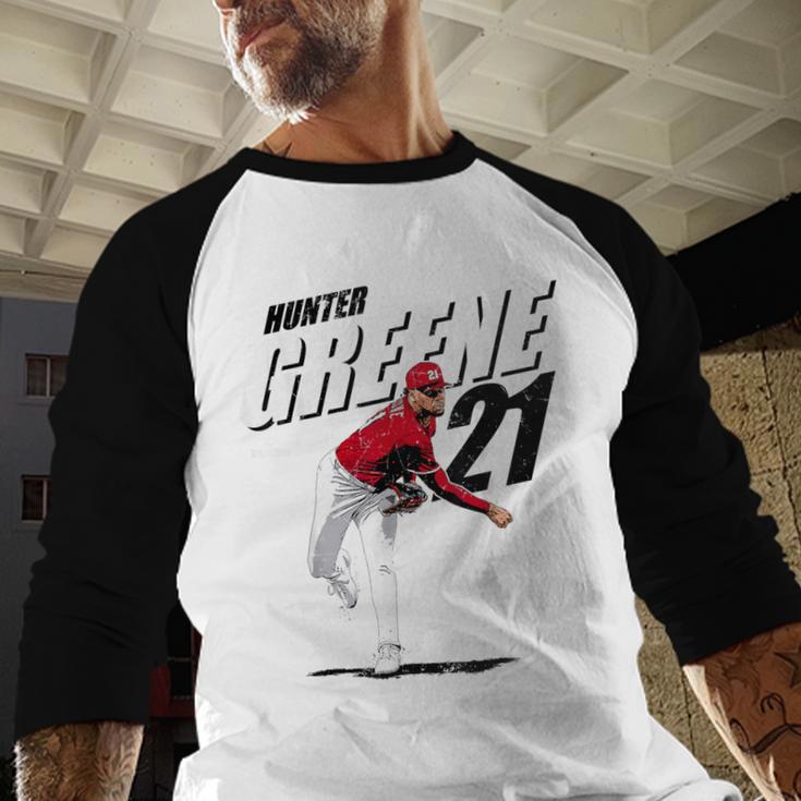 Hunter Greene Cincinnati MLB Baseball Players MLBHGR204M Baseball Raglan Shirt