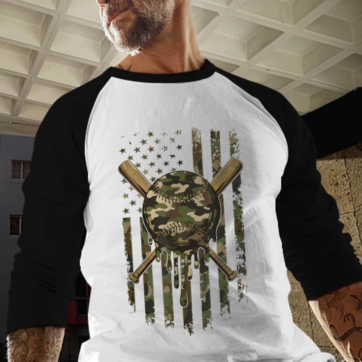 Ice Cream Baseball Drip For Boys Camo USA Flag Camouflage Baseball Raglan Shirt Ice Cream Baseball Drip For Boys Camo USA Flag Camouflage Baseball Raglan Shirt