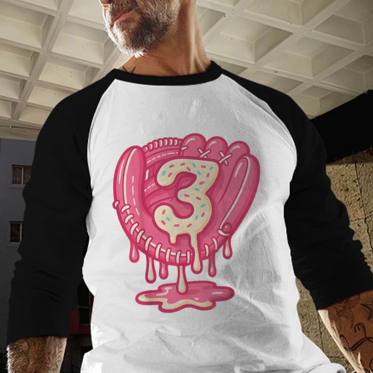 Ice Cream Baseball Glove 3rd Birthday Edition Baseball Raglan Shirt Ice Cream Baseball Glove 3rd Birthday Edition Baseball Raglan Shirt