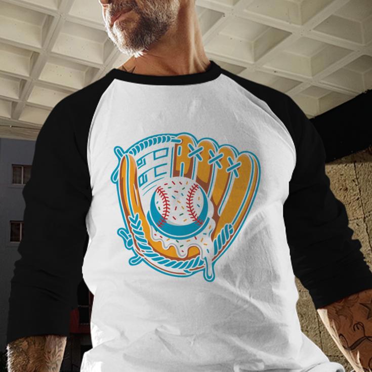 Ice Cream Baseball Mitt Drippy Scoop Baseball Sports Baseball Raglan Shirt Ice Cream Baseball Mitt Drippy Scoop Baseball Sports Baseball Raglan Shirt