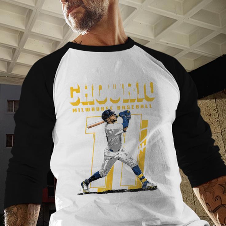 Jackson Chourio Milwaukee MLB Baseball Player MLBJCH201M Baseball Raglan Shirt Jackson Chourio Milwaukee MLB Baseball Player MLBJCH201M Baseball Raglan Shirt