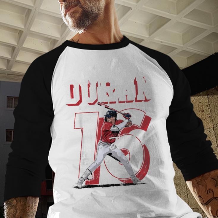 Jarren Duran Boston MLB Baseball Players MLBJDU201M Baseball Raglan Shirt