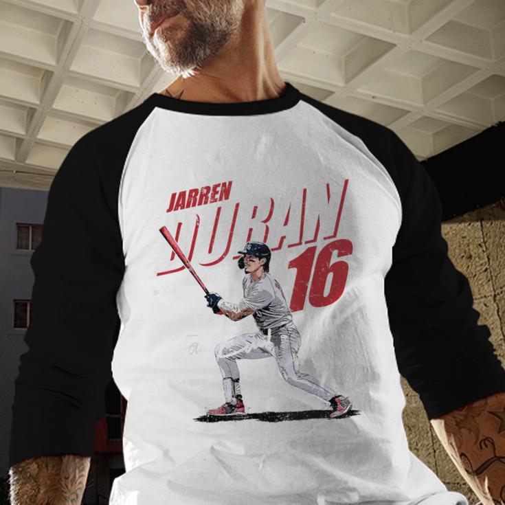 Jarren Duran Boston MLB Baseball Players MLBJDU204M Baseball Raglan Shirt Jarren Duran Boston MLB Baseball Players MLBJDU204M Baseball Raglan Shirt
