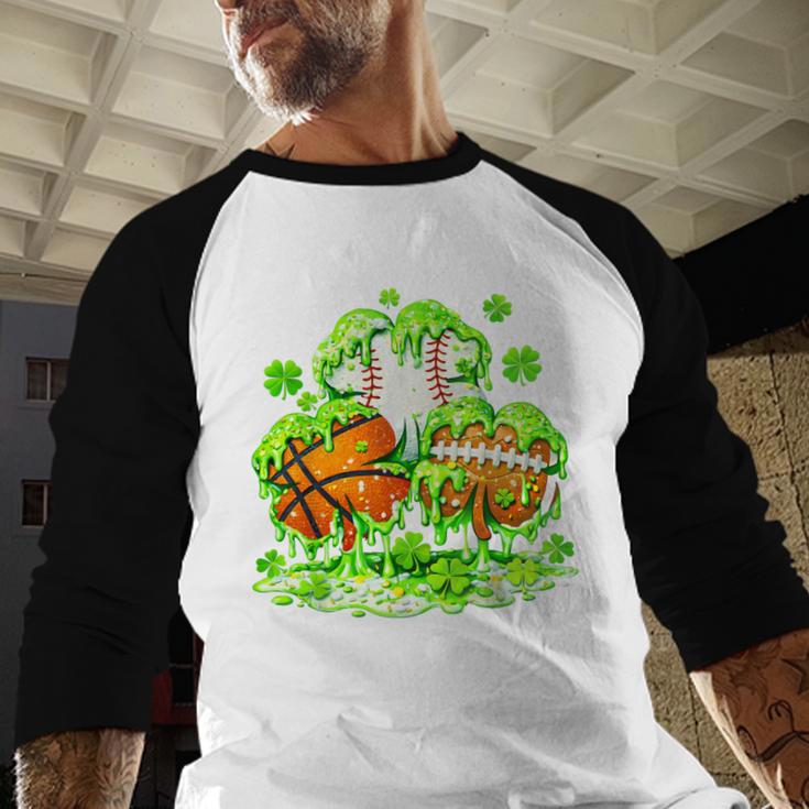 Kids St Patricks Day Shamrock Basketball Baseball Football Baseball Raglan Shirt Kids St Patricks Day Shamrock Basketball Baseball Football Baseball Raglan Shirt