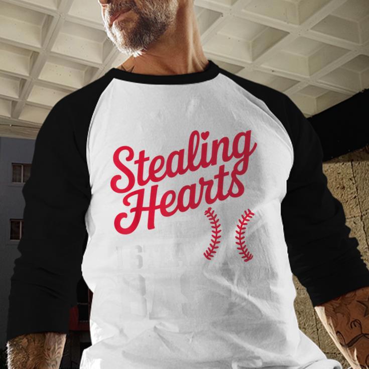 Kids Stealing Hearts Cute Baseball Boys Baseball Raglan Shirt